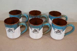 lot 25 image: 6 Cape Shore Turtle Mugs