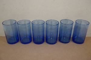 lot 37 image: Artland Iris Light Blue HighBall Glasses -Set of 6