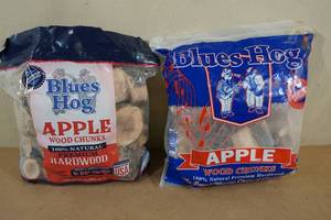 lot 53 image: 2 Blues Hog Apple Wood Chunks Premium Hardwood for Outdoor Grills