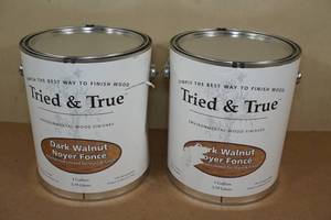 lot 59 image: 2 Tried and True Dark Walnut Polymerized Linseed Oil Stain and Finish