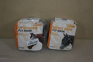 lot 92 image: 2 Cashel Horse Fly Masks -Standard and Standard with Ears