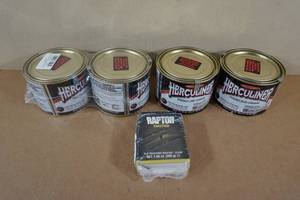 lot 133 image: 4 Herculiner Truck Bed Liner, Raptor Slip Resistant Additive