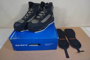 lot 176 image: Korkers Greenback Lightweight Wading Boots - Mens 14