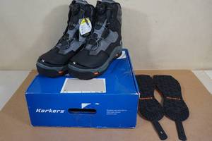 lot 177 image: Korkers Darkhorse Boa Lacing Wading Boots - Mens 12
