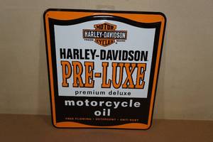 lot 196 image: Harley-Davidson Pre-Luxe Motorcycle Oil Sign