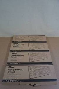 lot 232 image: 4 iMicro 104-Key Wired USB Keyboard