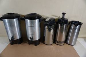 lot 265 image: Commercial Coffee PotsCanisters