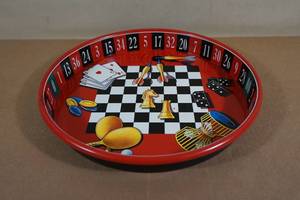 lot 276 image: Metal Game Room Theme Serving Tray