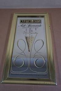 lot 281 image: Framed Martini and Rossi Asti Spumante Mirror - 1982