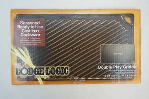 lot 85 image: cast iron reversible griddle