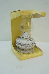 lot 90 image: LAmplight Farms wicker oil lamp