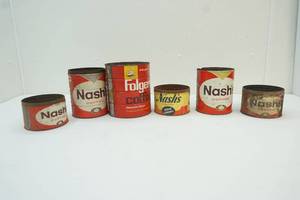 lot 106 image: vintage Nashs coffee tins
