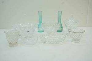 lot 133 image: crystal J.G. Durand glass serveware and glass vases