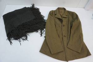 lot 134 image: wool coat and wool blanket