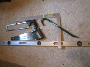 Level, Saws, Square