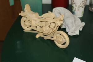 lot 925 image: Motorcycle Wooden 3D Puzzle