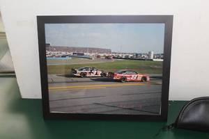 lot 953 image: NASCAR Dale Earnhardt #3 Goodwrench and Dale Earnhardt Jr #8 Budweiser Photograph Daytona February 18 2001 Leaving Pits