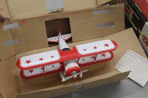 lot 902 image: 1934 Stearman Bi Plane Diecast Metal Bank