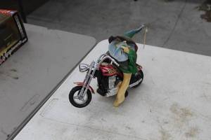lot 933 image: Ye Old Candlestick Maker by Robert Mills Motorcycle w Gnome Candle