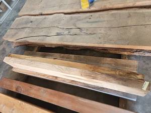 Lot of (5) Black Locust Wood Slabs