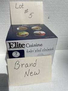 lot 5 image: NEW Elite Cuisine Automatic Easy Egg Cooker