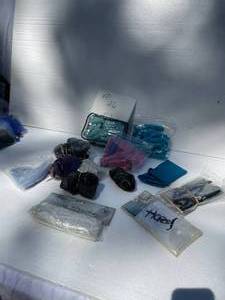 lot 26 image: Vintage Scarves, Rain Bonnets & Back Scrubber