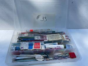 lot 33 image: Large Lot Of Knitting Needles-Many New, Sizes 4,5,6,7,8