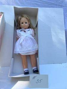 lot 35 image: Got High Doll Distinction 22.5 Tall-Pink & White Dress, White Socks & Black Shoes With Original Box