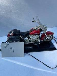 lot 41 image: Vintage Harley Davidson Land Line Phone. Works. Red.