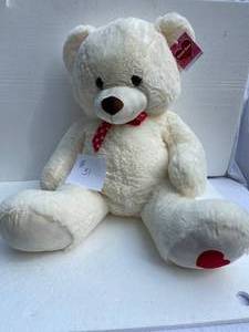 lot 51 image: New With Tags Cream Colored Bear 24 Tall Good Condtion.