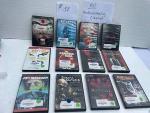 lot 58 image: 12 Horror DVDs. All Prof. Cleaned
