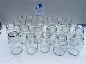 lot 66 image: 20-3 Quart Canning Glass Jars