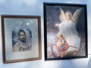 lot 73 image: 2-Religious Pictures 16x13 & 21x17