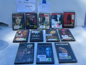 lot 82 image: 12-Horror DVDS. Professional Cleaned.