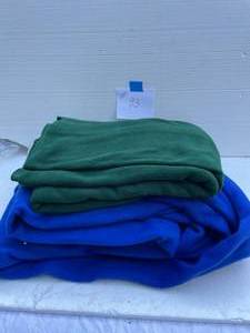 lot 93 image: NEW Fleece Fabric-Green 3-Yards, Blue 4-Yards