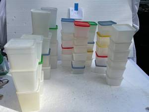 lot 102 image: Large Lot Of Plastic Containers For Food, Freezer. Sewing, Crafts, School, Workshop, Nails, Screws, Etc.