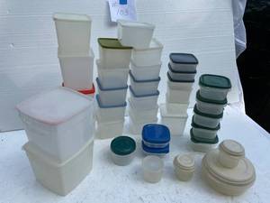 lot 103 image: Large Lot Of Plastic Containers For Food, Freezer. Sewing, Crafts, School, Workshop, Nails, Screws, Etc.