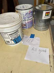 lot 118 image: Extra Heavy Duty Clay Based Wall Covering Adhesive Pro 732, Shieldz Universal Primer, Uni Prep Wall Primer