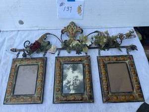 lot 137 image: Tin Picture Frame Of 3