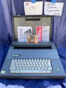 lot 150 image: Smith Corona Typewriter, Comes With Disc & Books