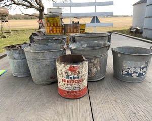 lot 80 image: Vintage Pails