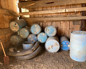 lot 34 image: Plastic Drums