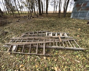 lot 50 image: Antique Wooden Ladders