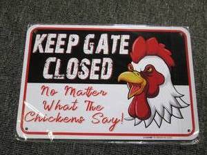 lot 494 image: 2 new chicken sign ...