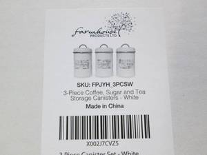 lot 515 image: new 3-piece coffee,sugar and tea st...