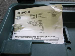 lot 554 image: Hitachi D13VF drill in a case case ...