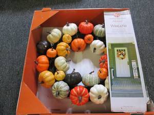 lot 594 image: harvest wreath 18 inches ...