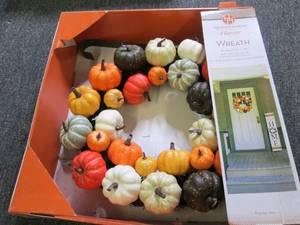 lot 595 image: harvest wreath 18 inches ...
