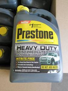 lot 75 image: 81 gallon jugs of prestone heavy d...