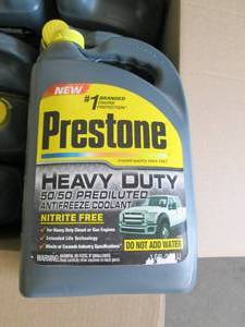 lot 77 image: 81 gallon jugs of prestone heavy d...